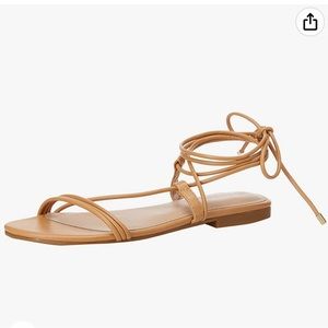 Flat Lace Up Sandal NWT The Drop Samantha